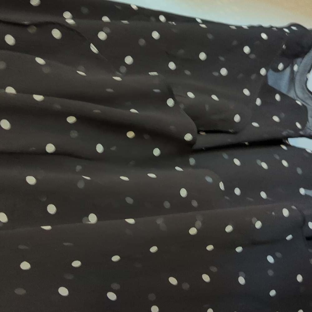 WHBM White House Black Market Polkadot Swing Dancing Dress In Black And White 12 - Picture 8 of 16